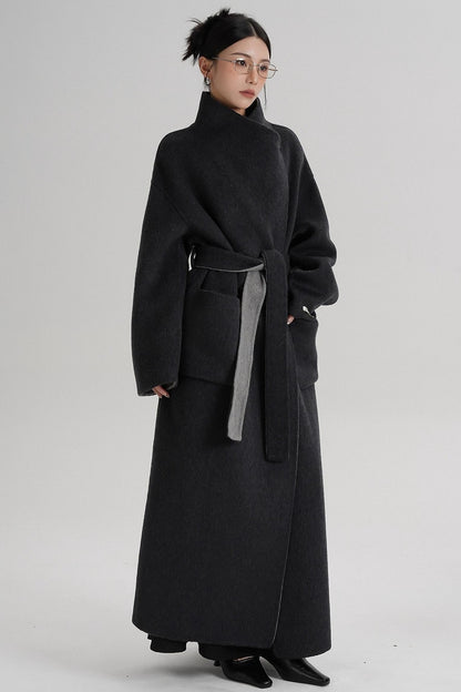 Stand-Up Wool Coat