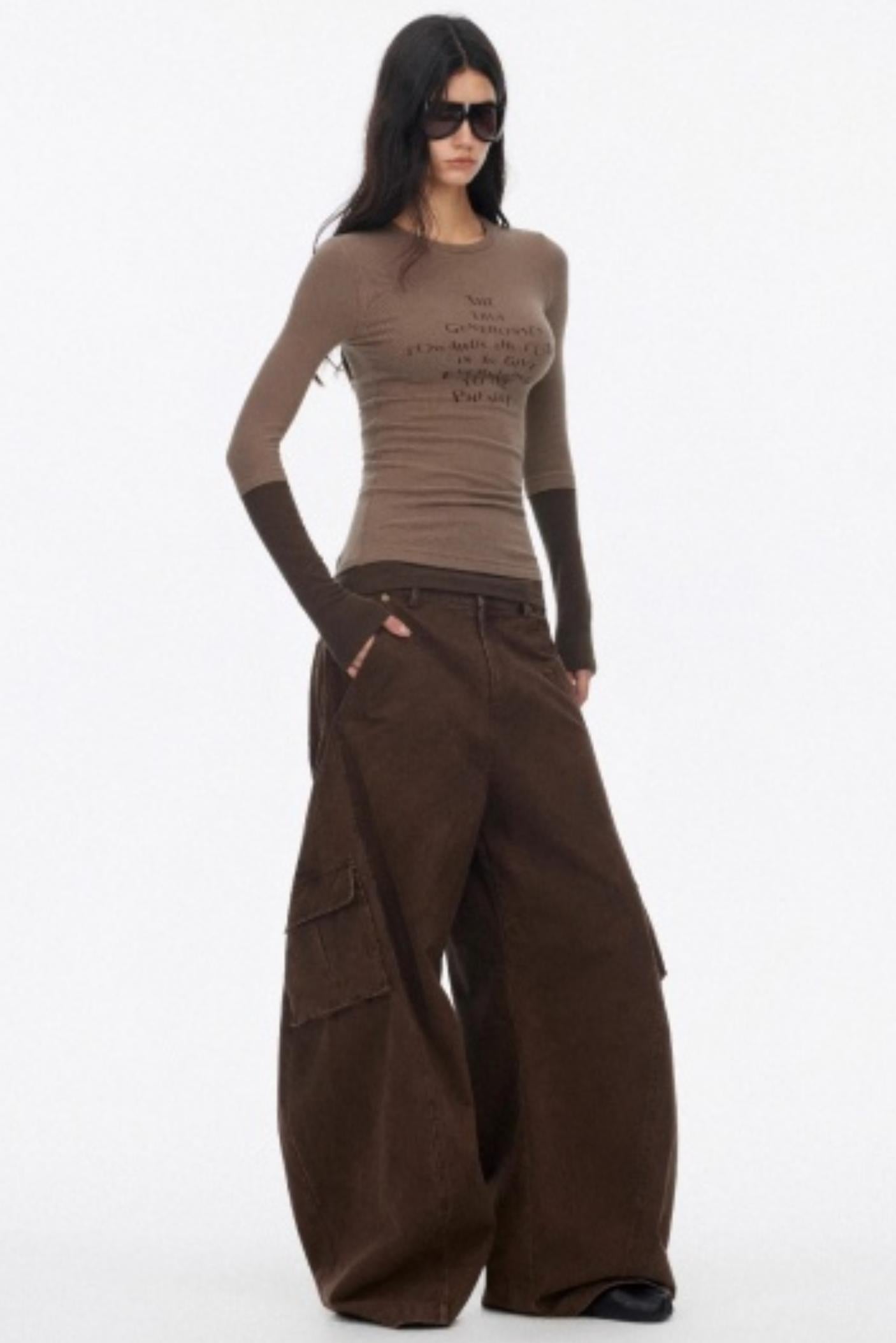 Layered Letter Print Top