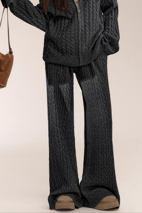 Knitted Jacket Pants Set-Up