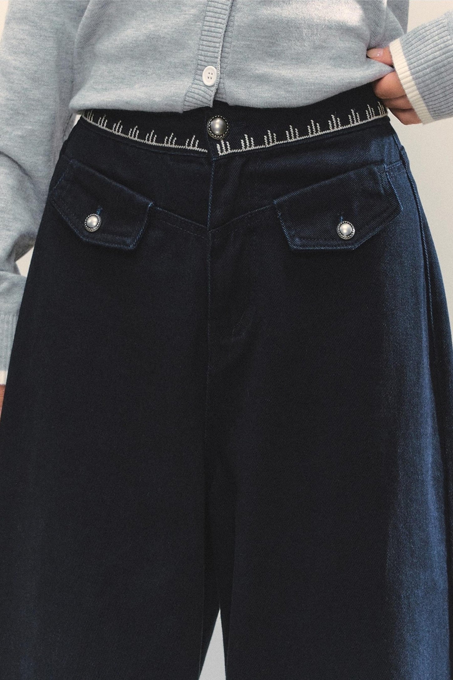 Asymmetrical Denim Jacket Skirt Set-Up