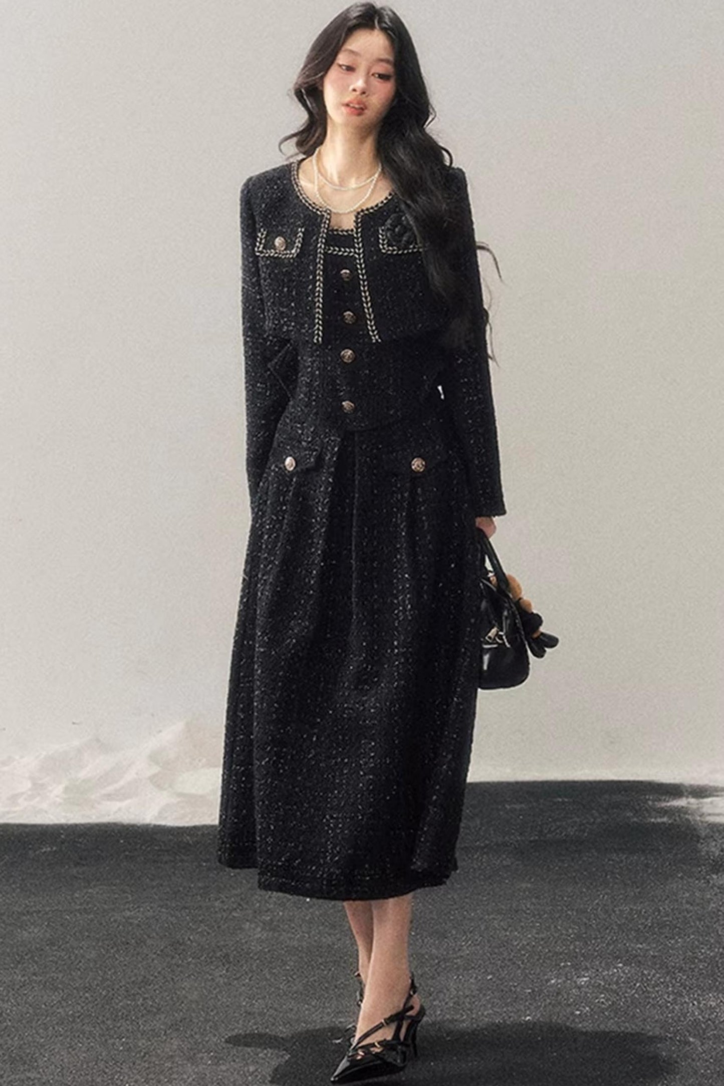 Chanel Wool Coat Skirt Set-Up