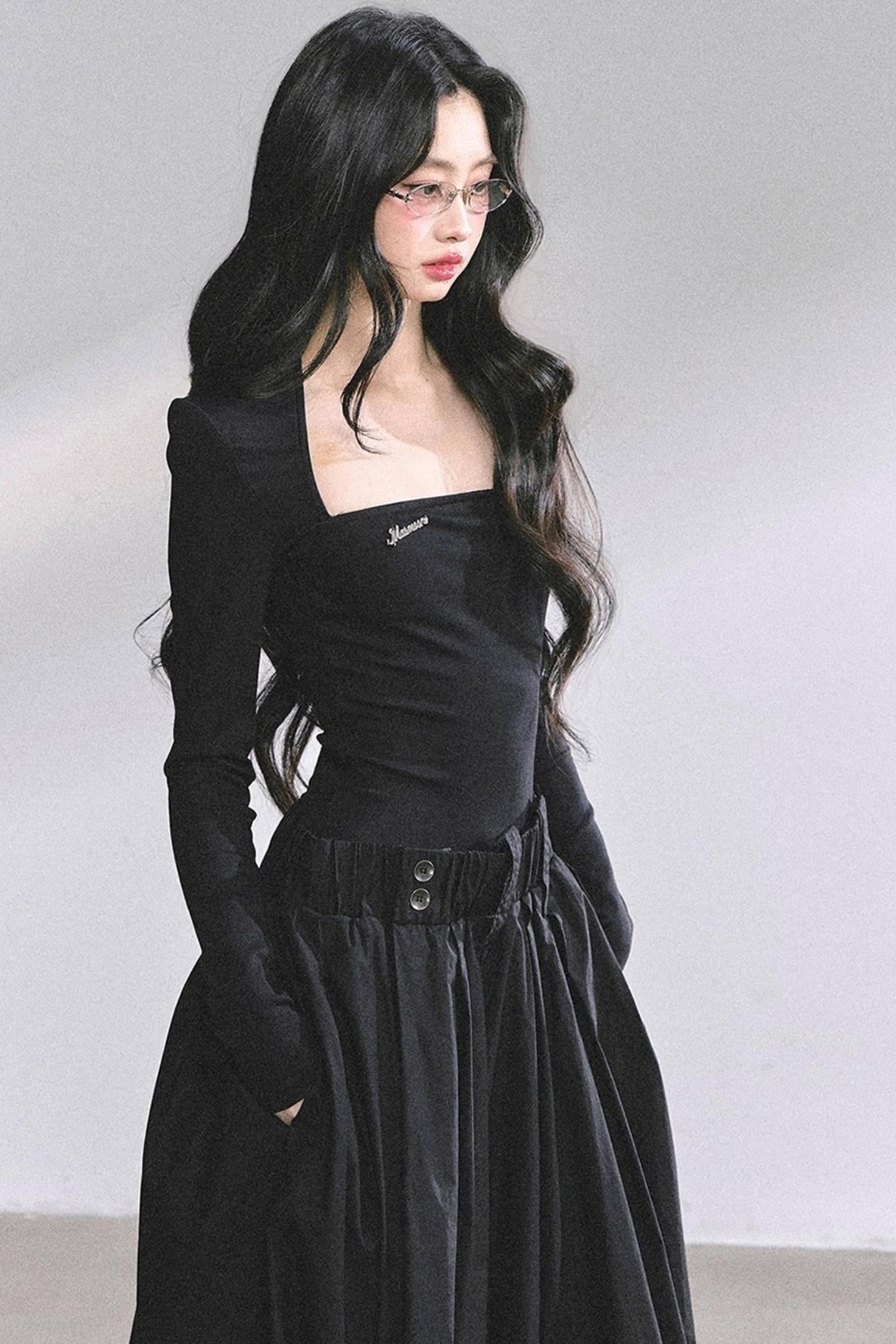 French Slimming Long Dress