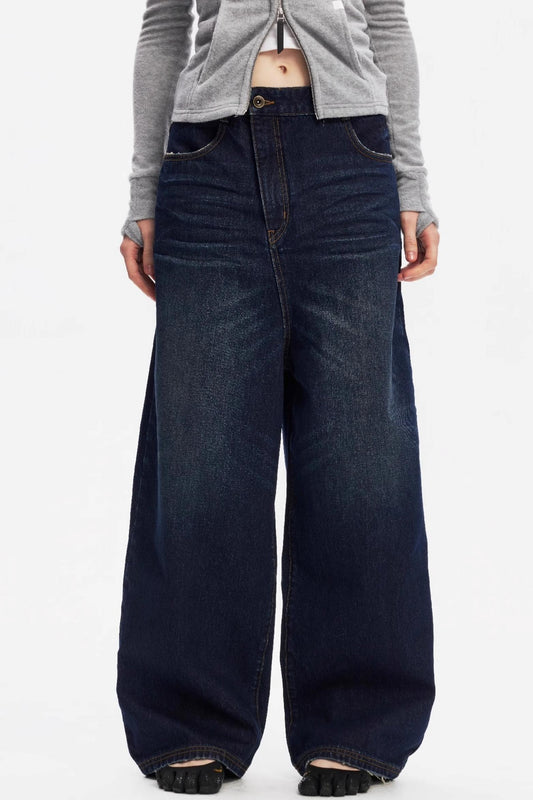 Vintage Yellow Distressed Jeans