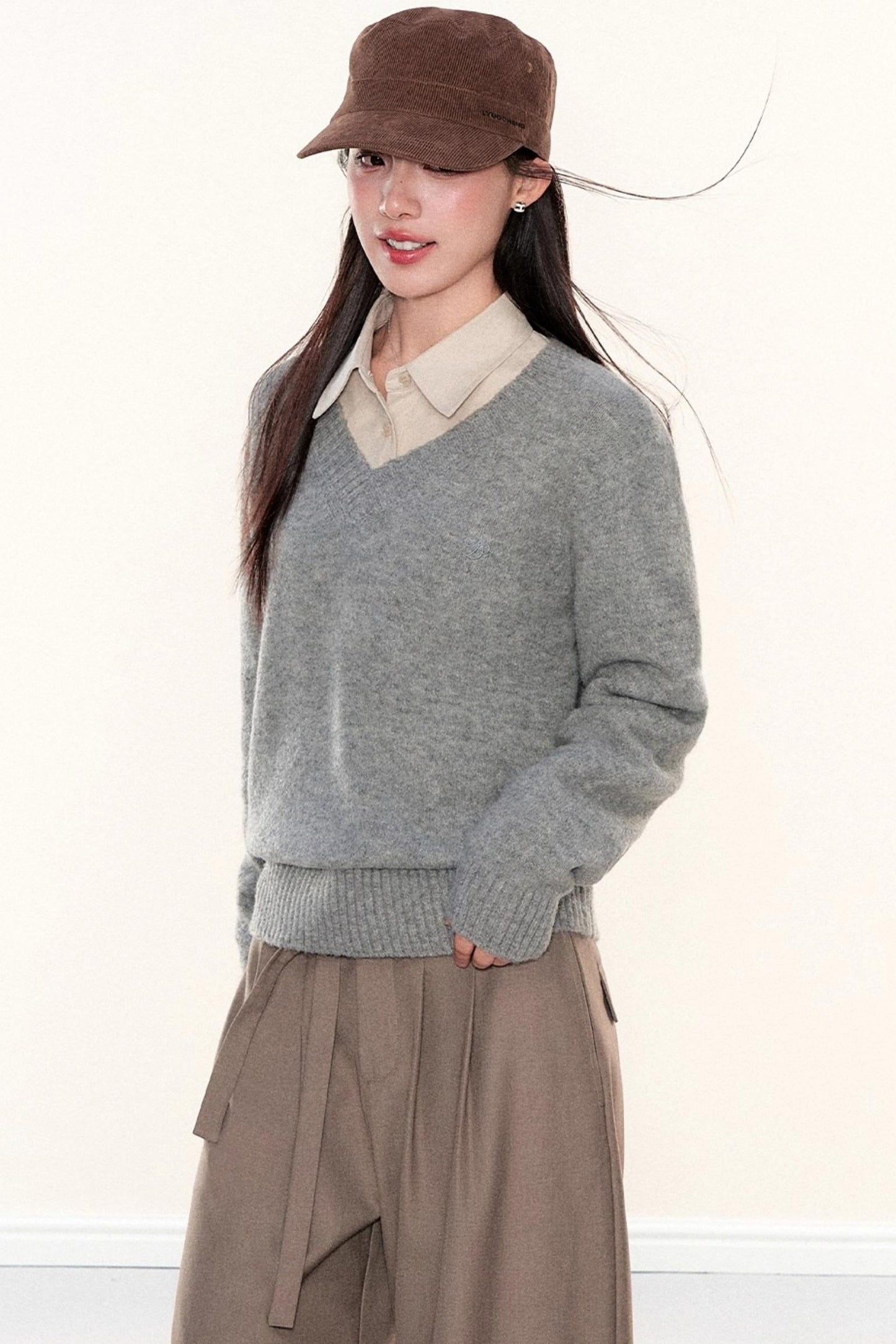 Soft Knit V-Neck Sweater