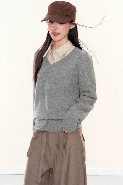 Soft Knit V-Neck Sweater