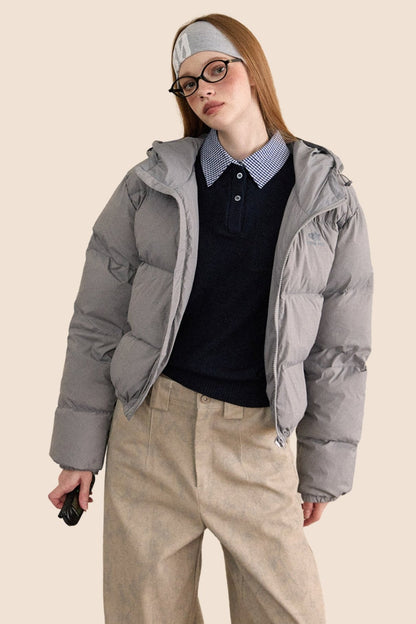 Short Thickened White Duck Down Jacket