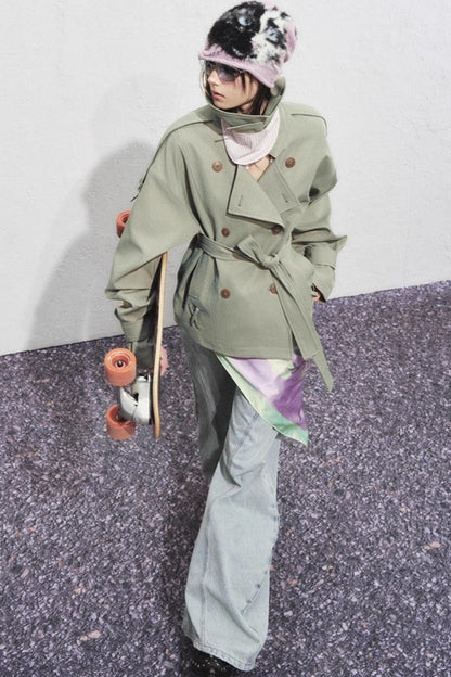 Classic Stand-Up Collar Trench Coat