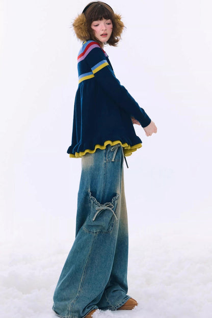 Retro Lace Collar Sweater