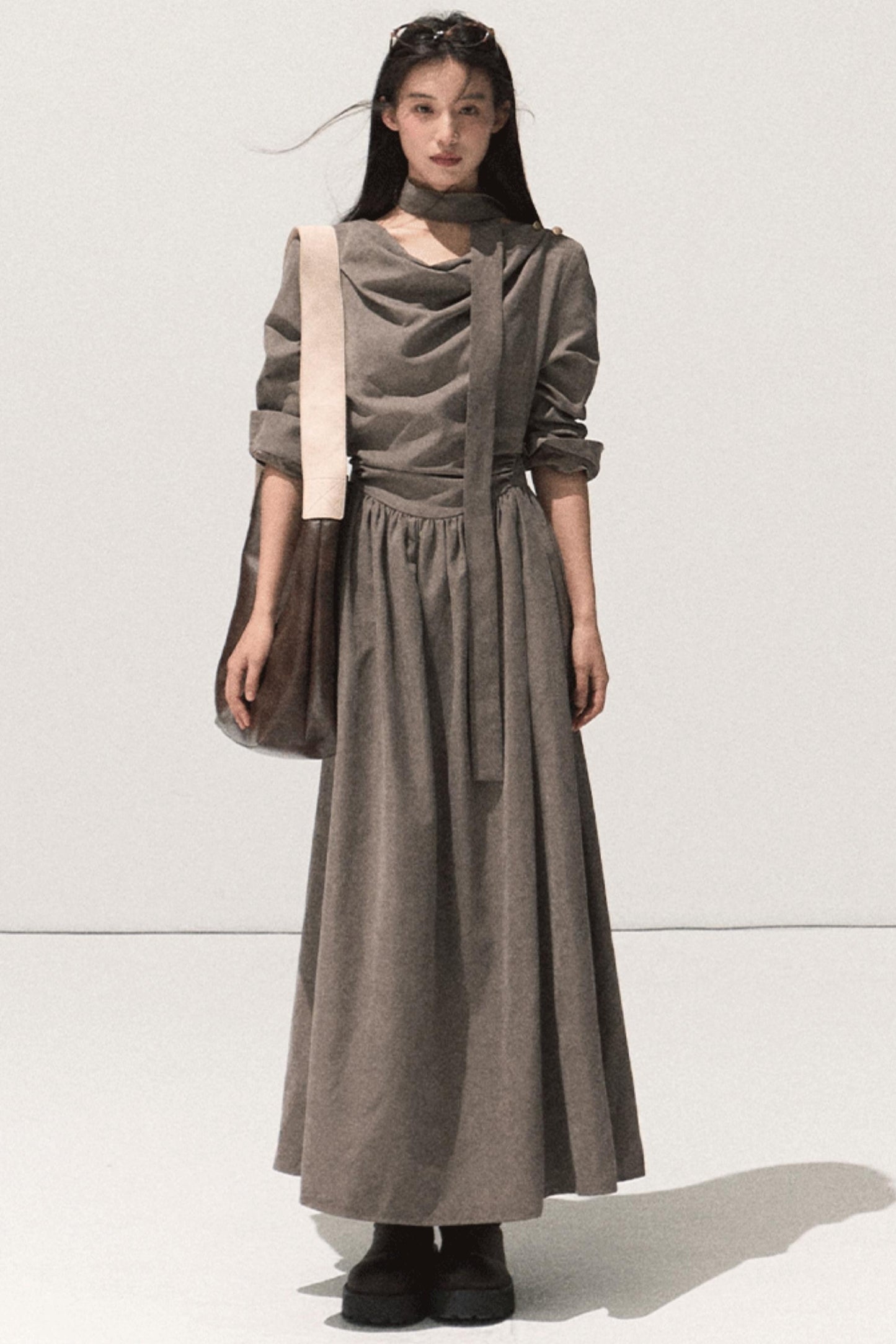 The Moon Swing Collar Dress