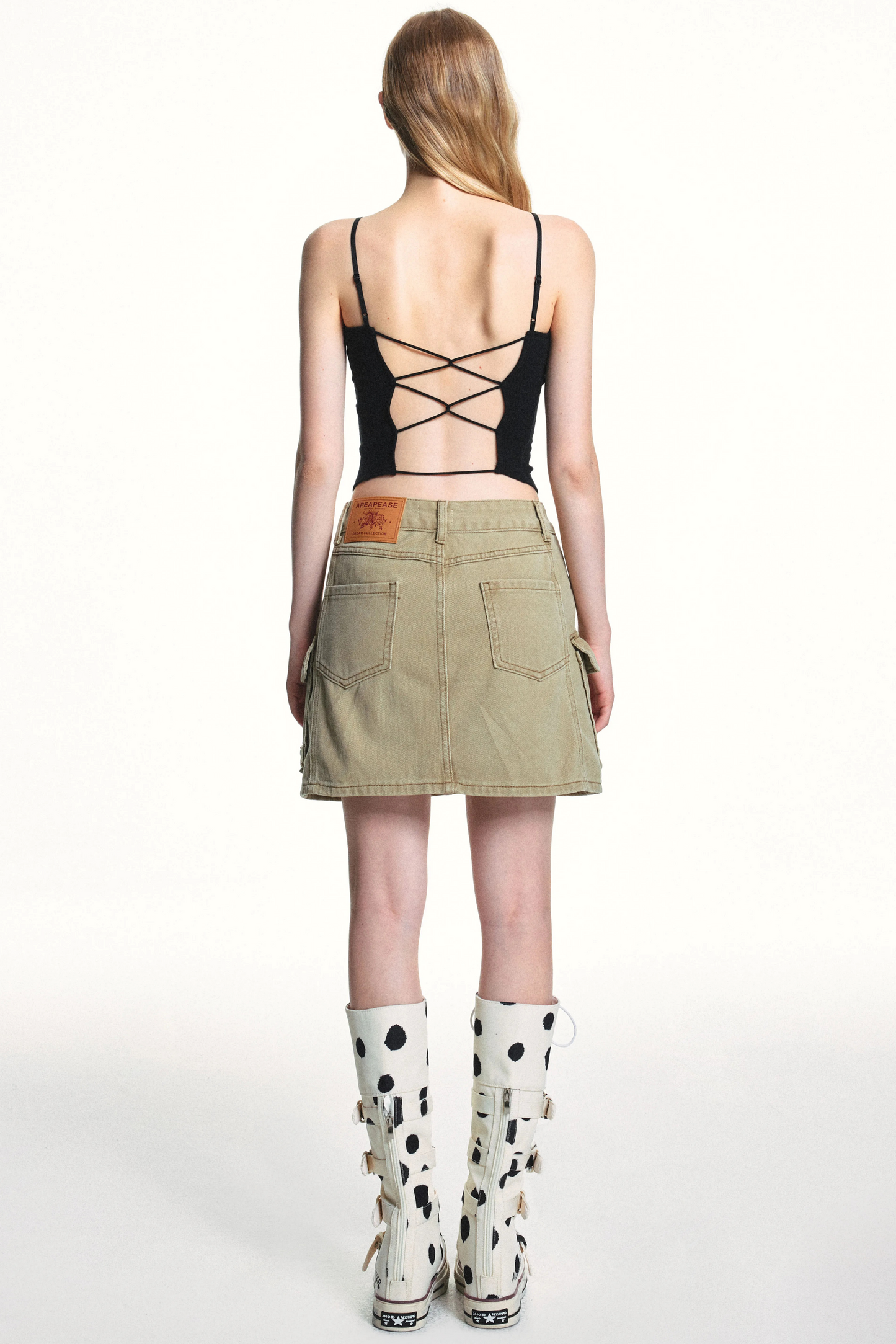 Retro Washed Slimming Denim Skirt