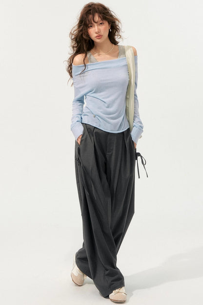 Loose Drape Straight Pants