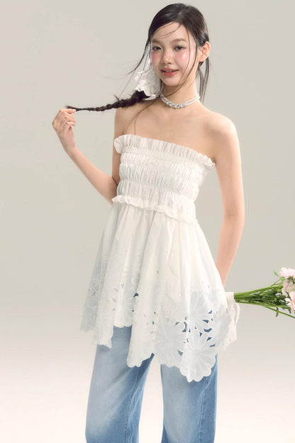 Whispering Daisy Asymmetrical Skirt Top