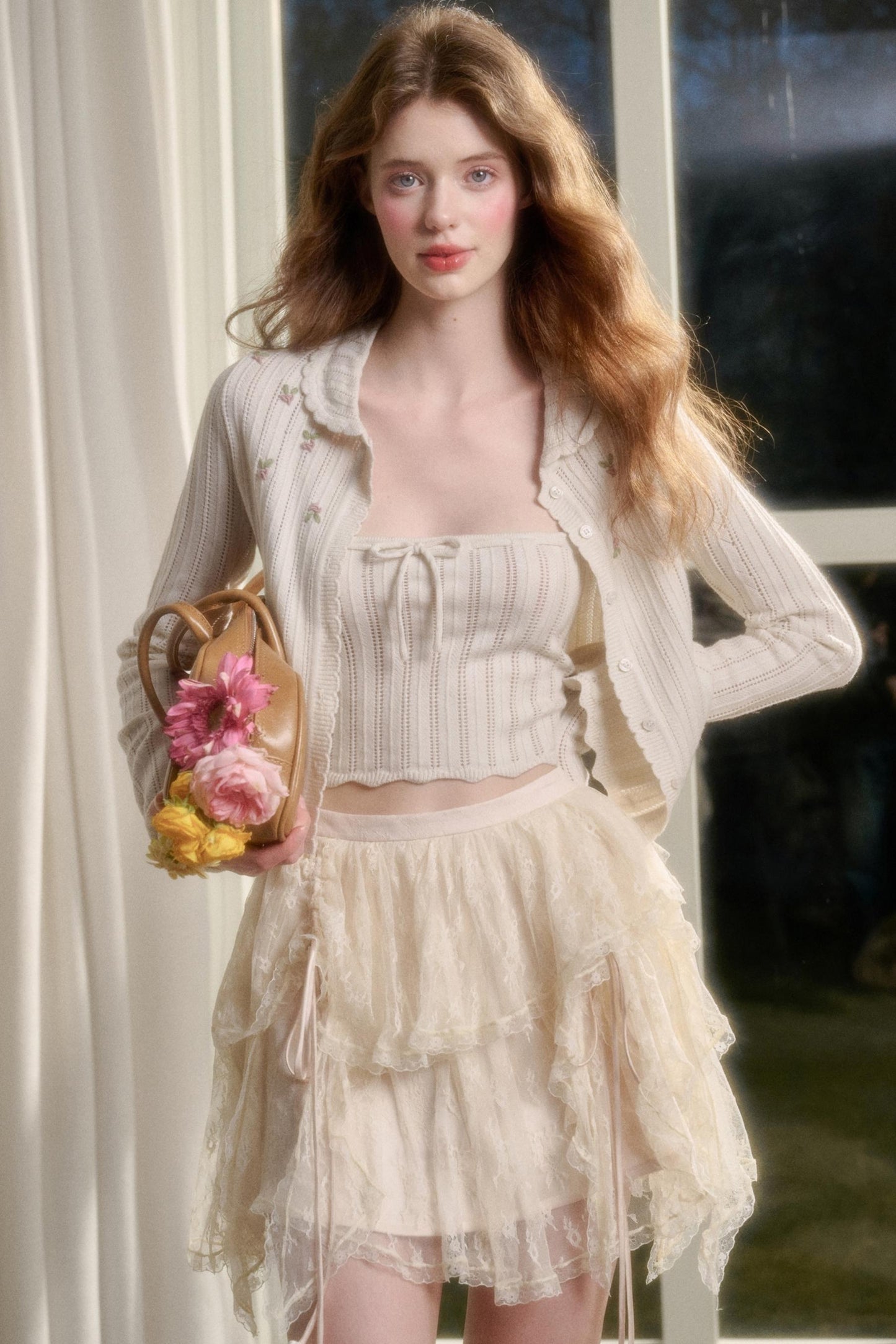 Tulip Lace Bustier Skirt