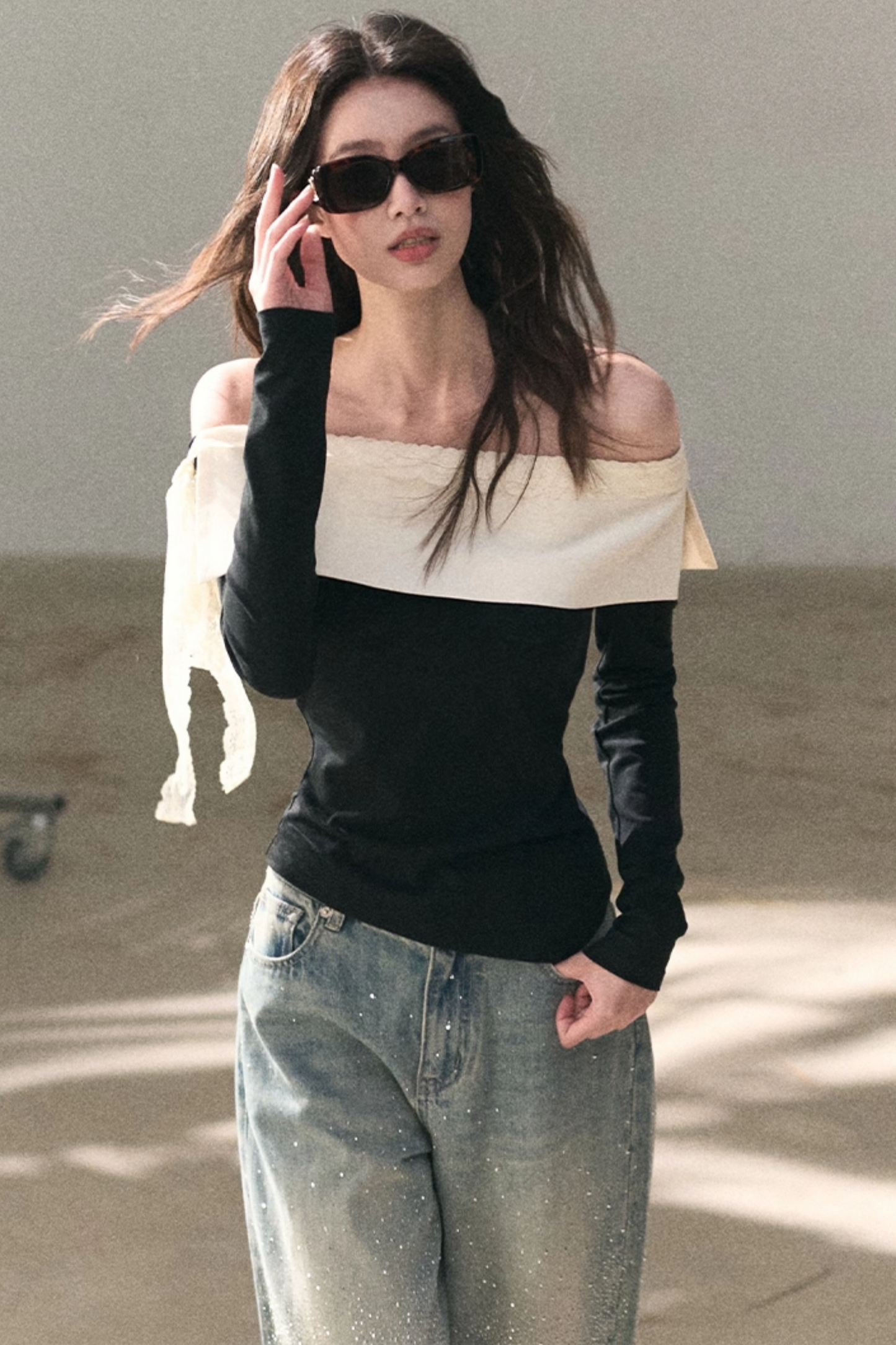 Sicilian Lace Knit Top Pants Set