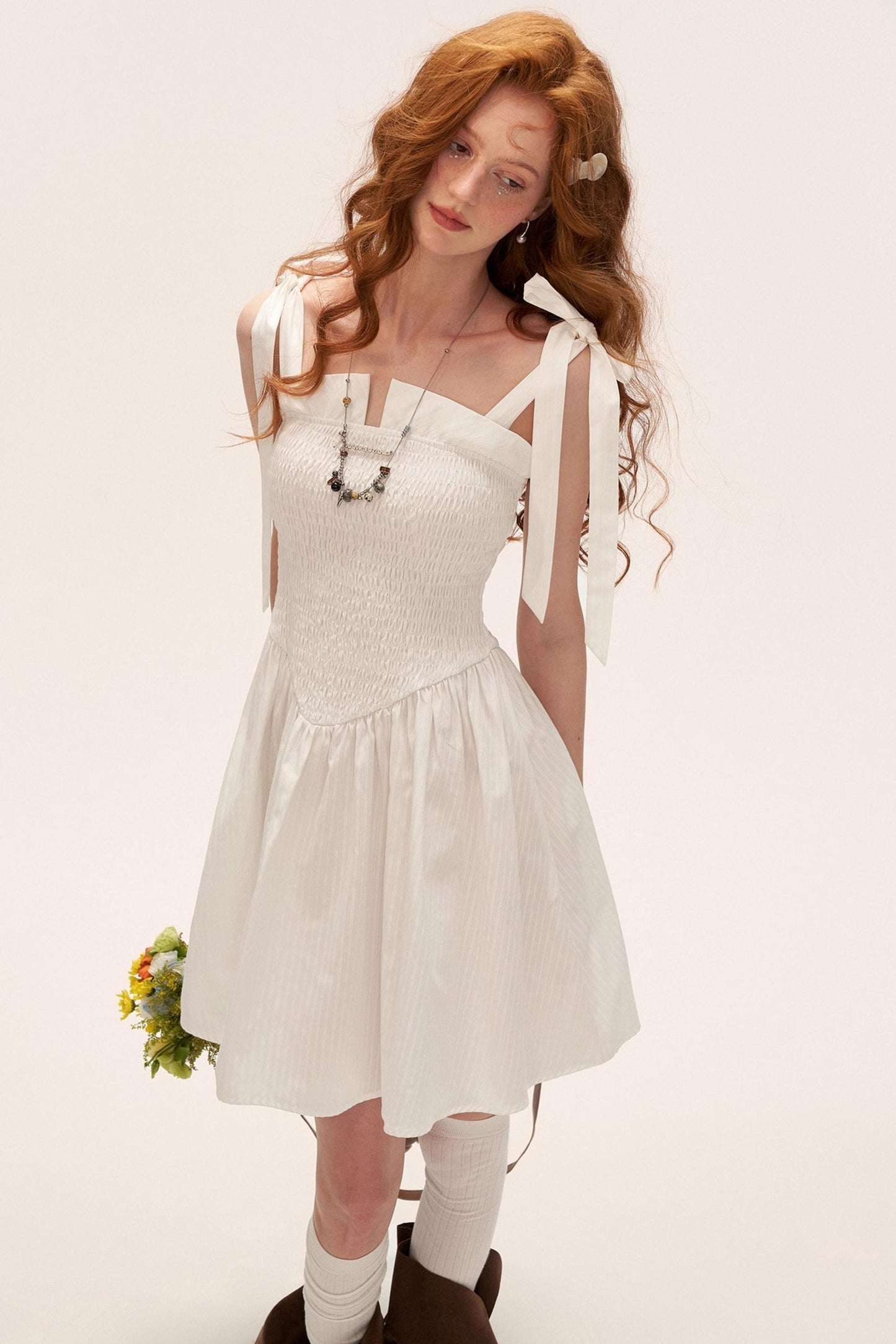 French Striped Bow Sundress