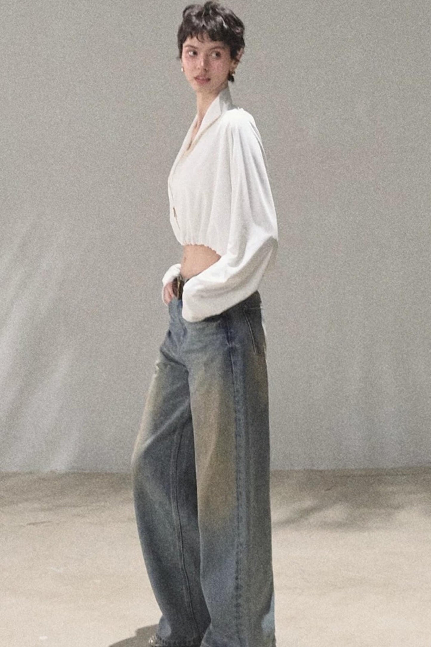 Vintage Hand-Painted Jeans Set