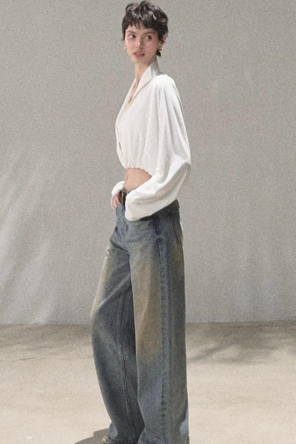 Vintage Hand-Painted Jeans Set