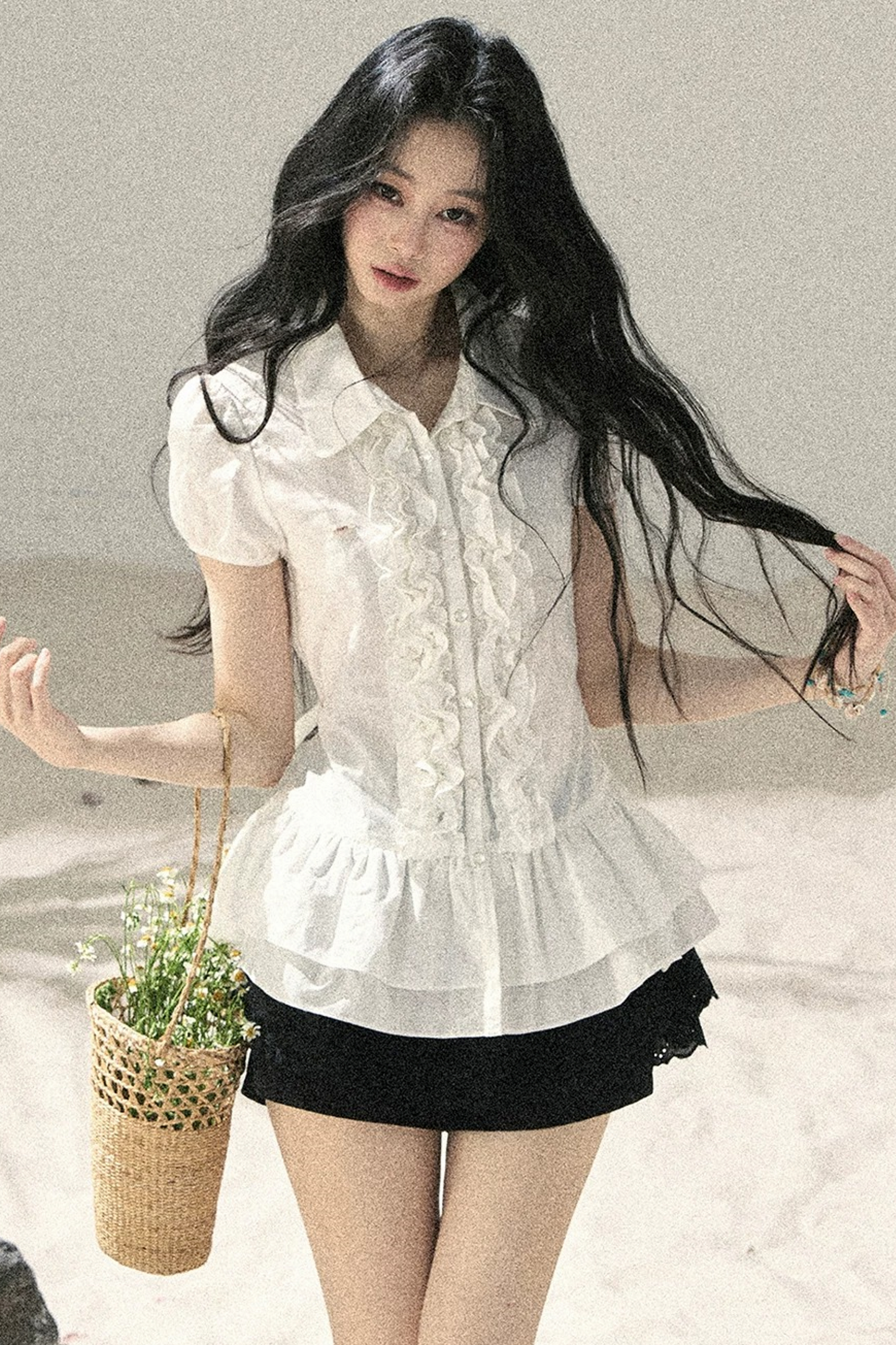 Pure White Ruffled Blouse