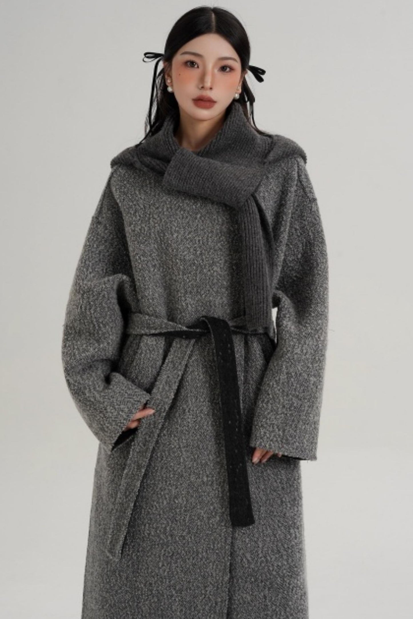 Hooded Double-Sided Wool Coat