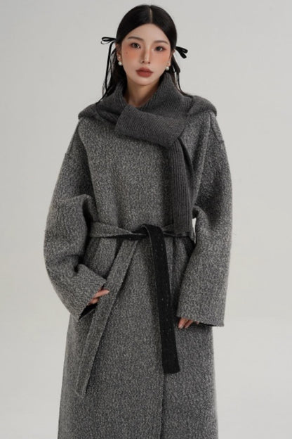 Hooded Double-Sided Wool Coat