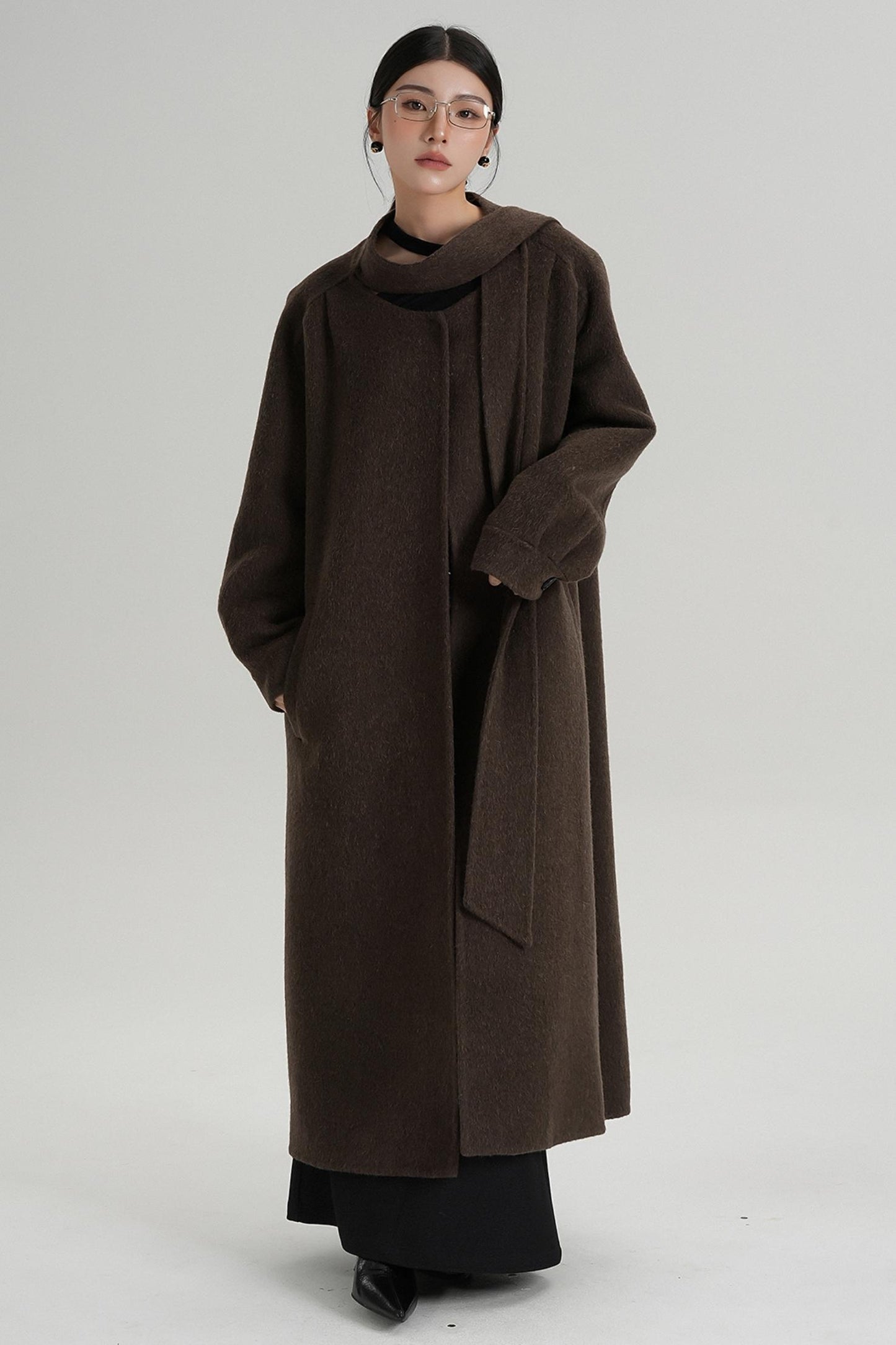 Temperament Woolen Long Coat