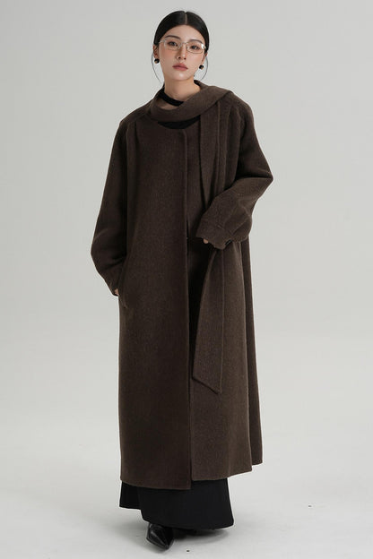 Temperament Woolen Long Coat