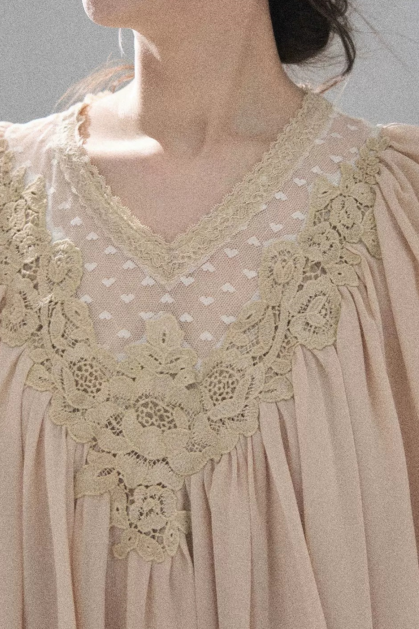 Lace Chiffon Ruffle Top