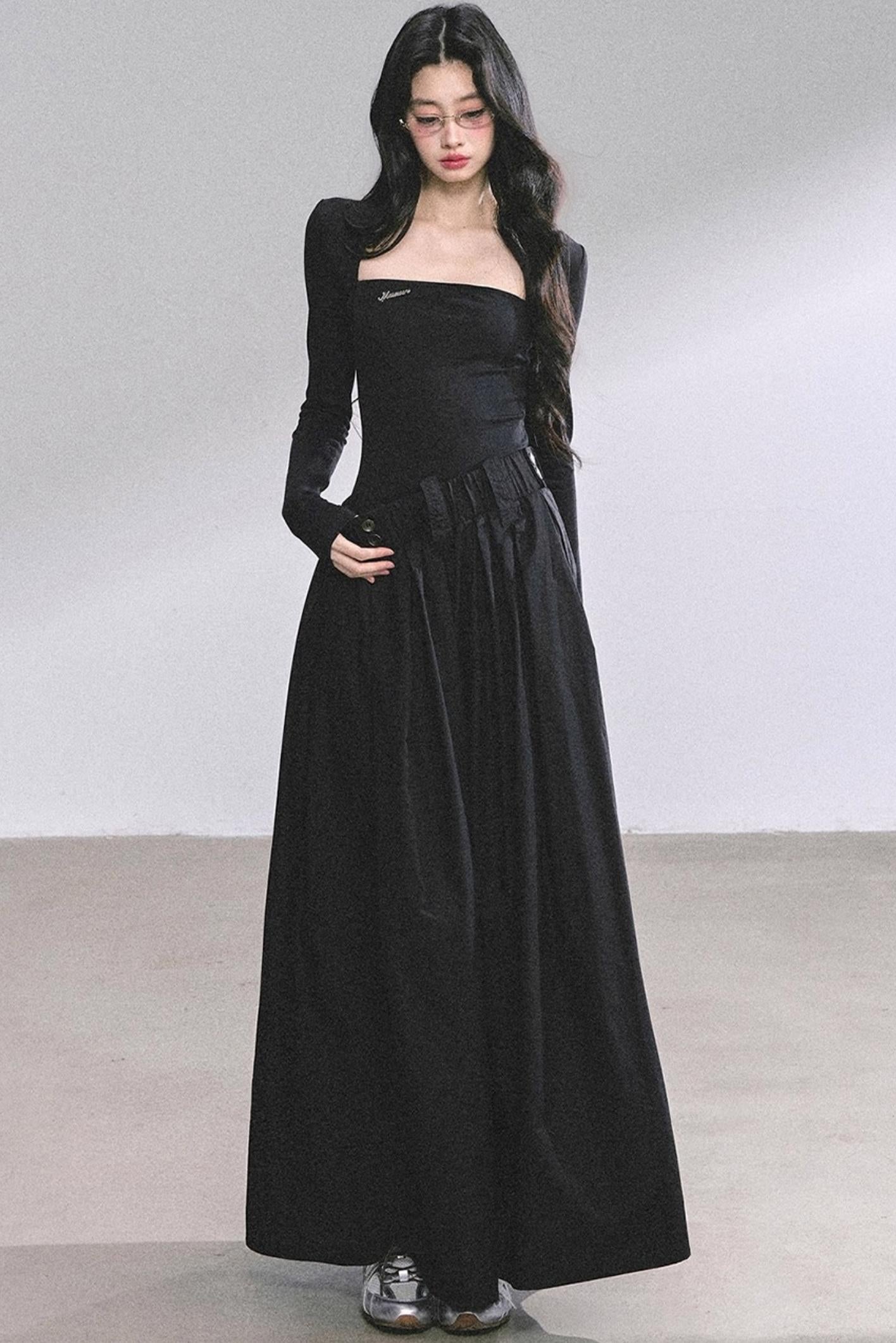 French Slimming Long Dress