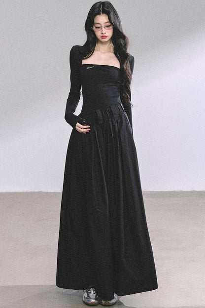French Slimming Long Dress