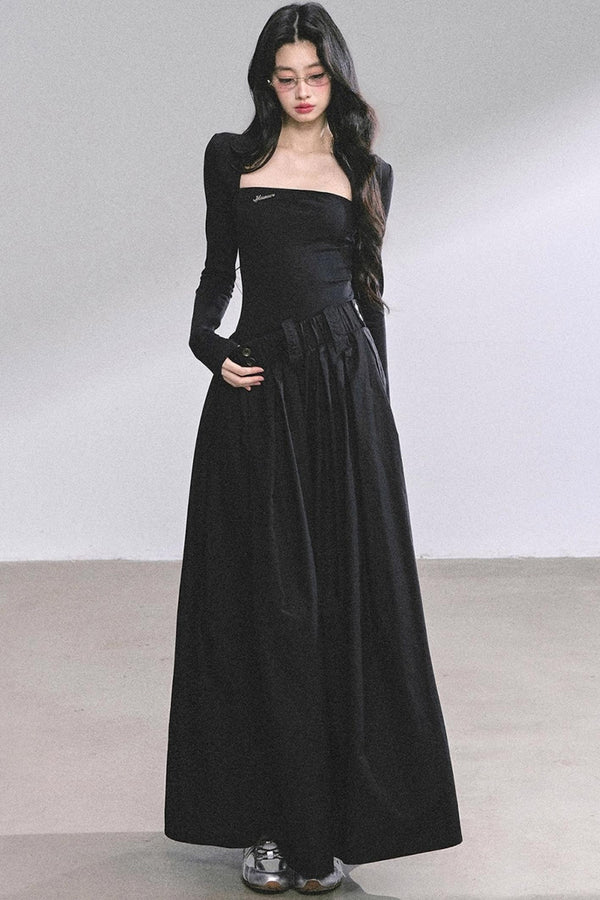 French Slimming Long Dress