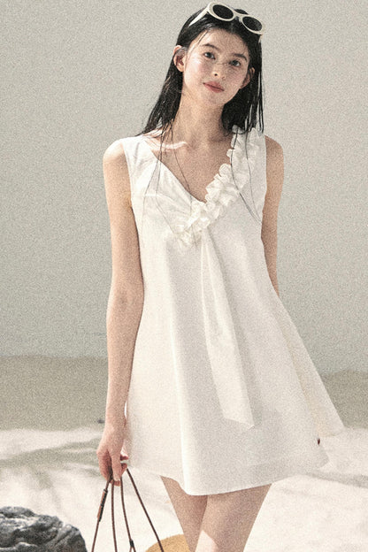 Seaside Breeze Ruffled Dress