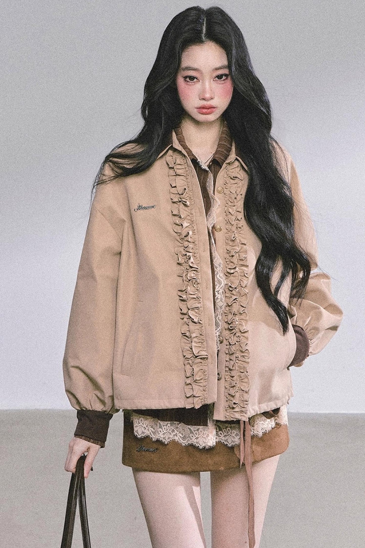 French Lace Stripe Shirt Set-Up