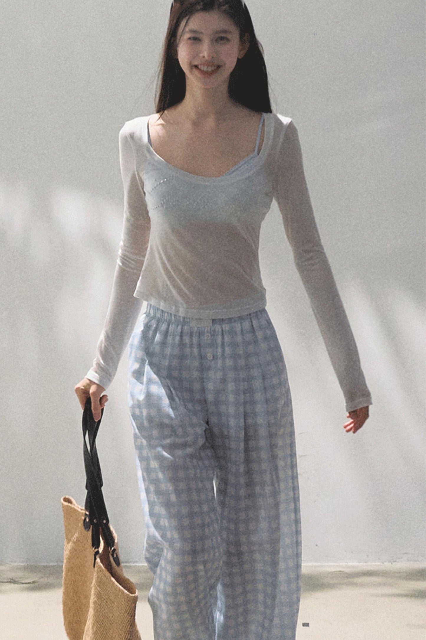 Stretch Chambray Camisole Set