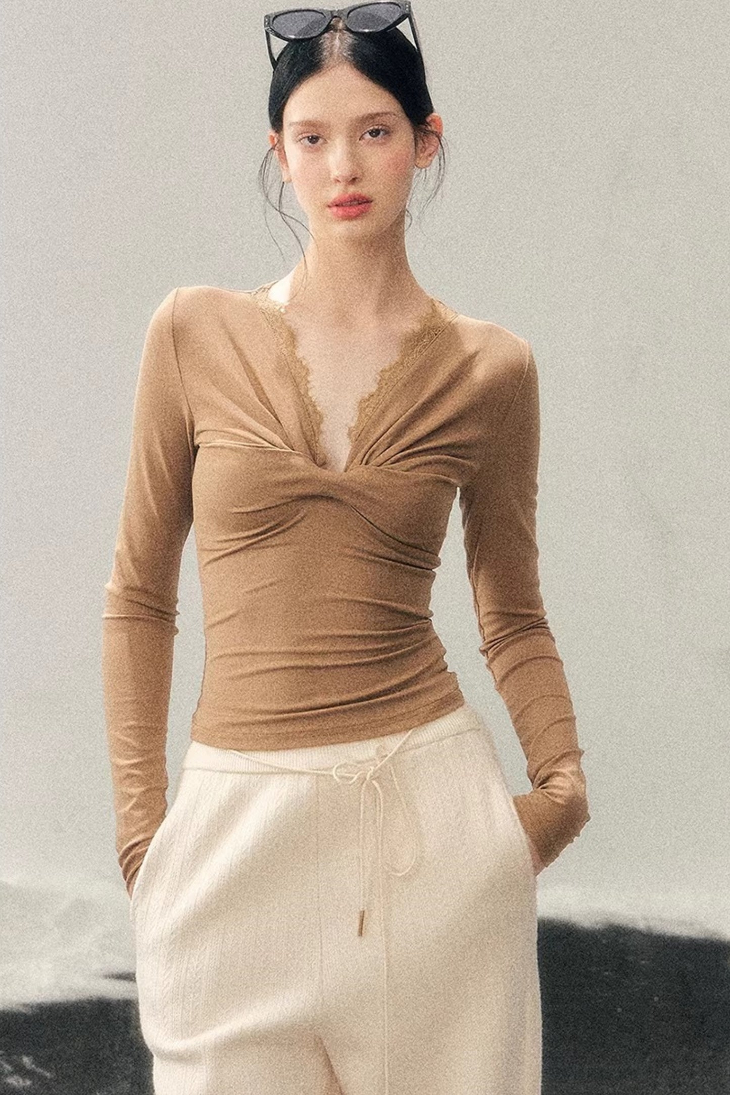 Ancient White Moonlight Lace Top