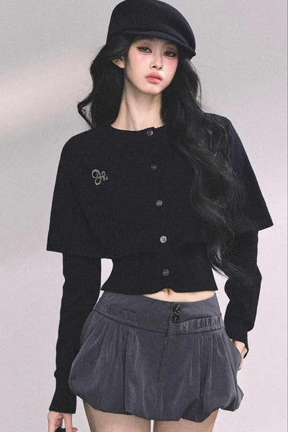 Cable Knit Cape Sweater