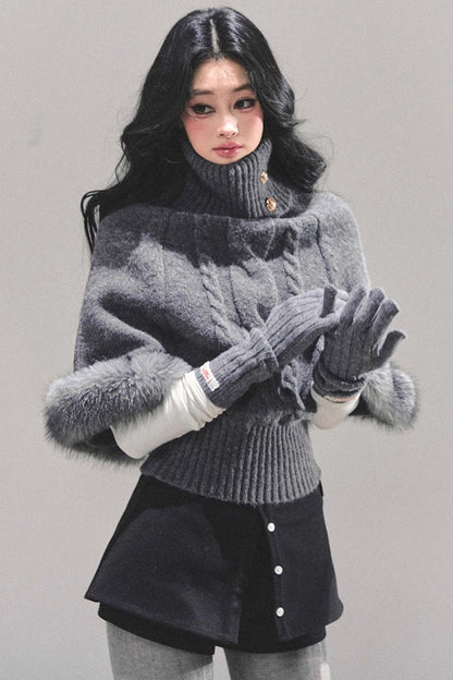 Korean Mohair Turtleneck Sweater