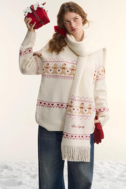 Gingerbread Man Fair Isle Sweater Set