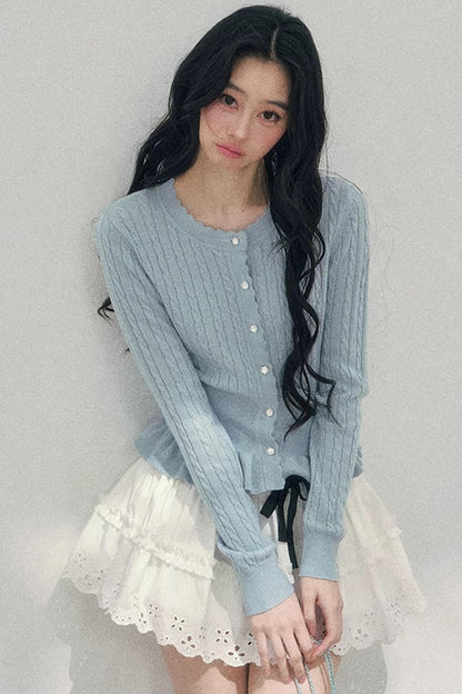 Pearl Soft Ode Ruffle Sweater