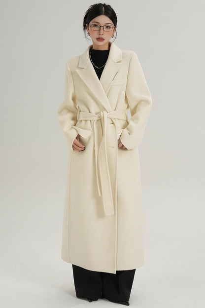 Wool Elegance Long Trench Coat
