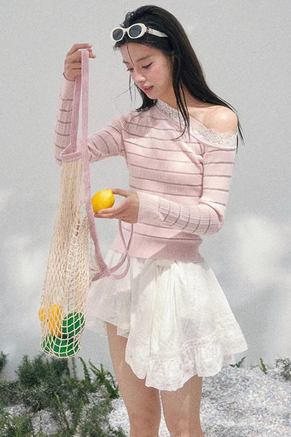 Gentle Glance Knitted Lace Top