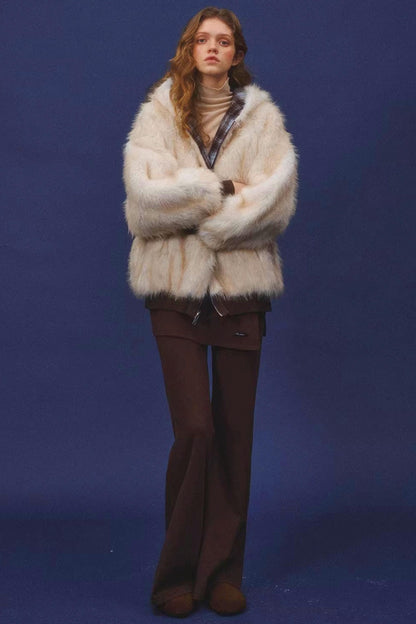 First Snow Plaid Reversible Coat