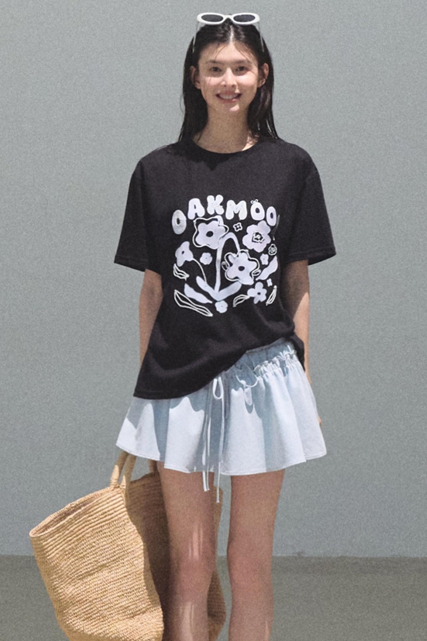 Embroidered Puffy A-Line Skirt