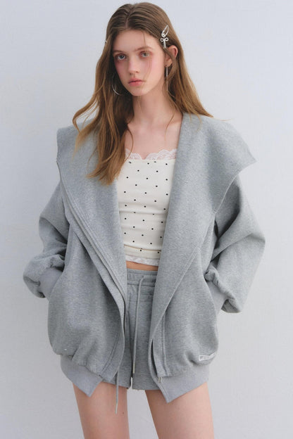 Hooded Zip-Up Jacket Set-Up