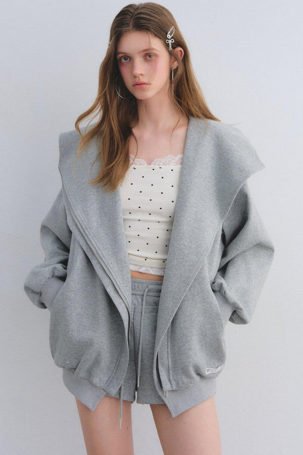 Hooded Zip-Up Jacket Set-Up