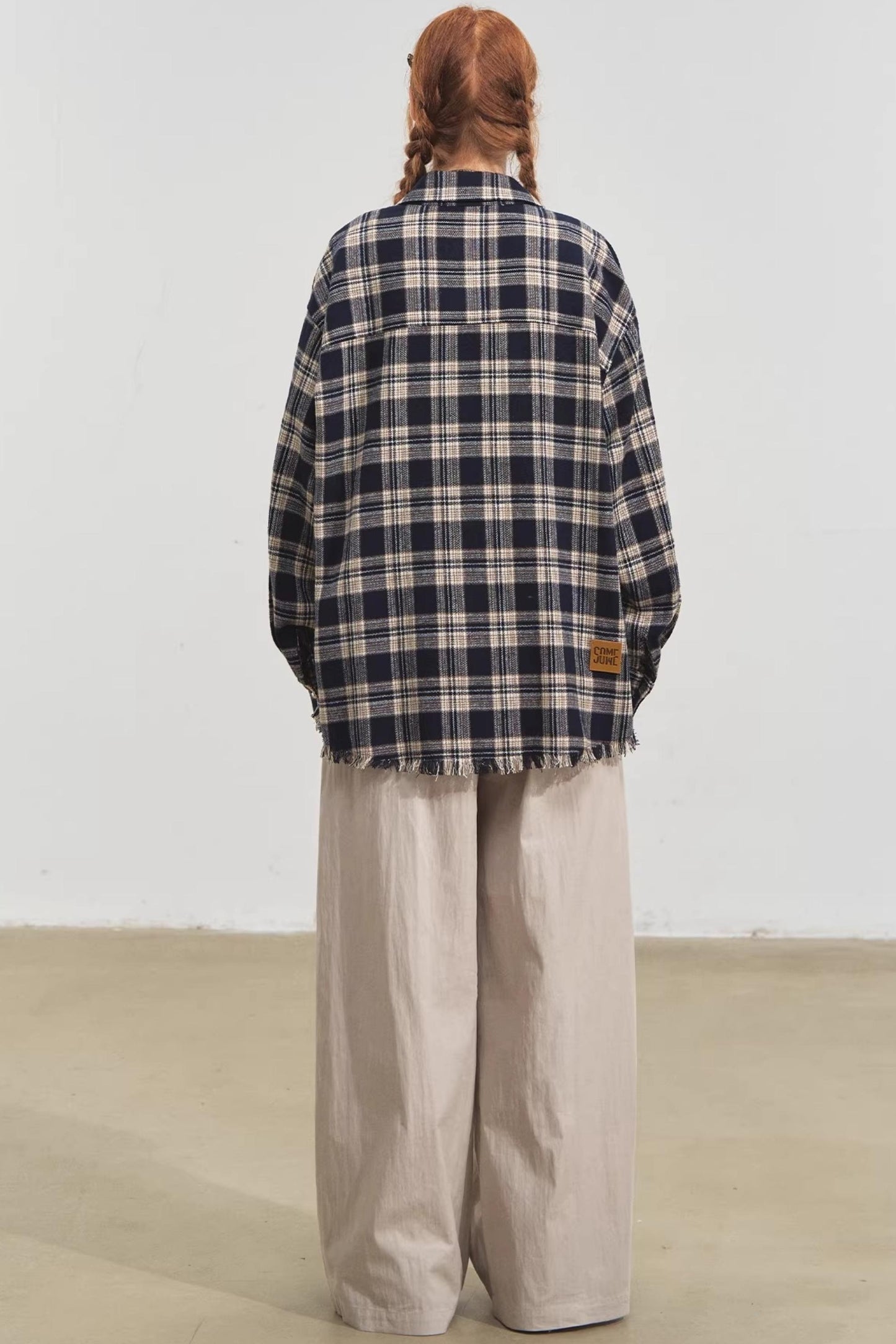 Plaid Collar Sweater Set-Up