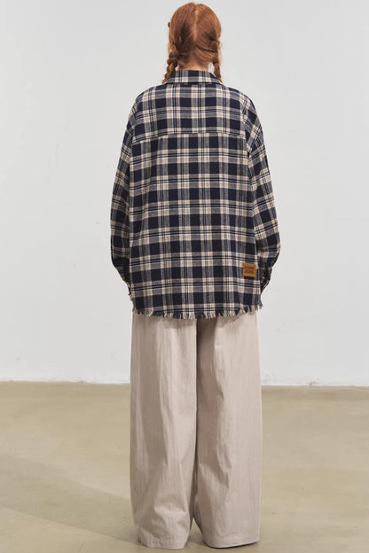 Plaid Collar Sweater Set-Up