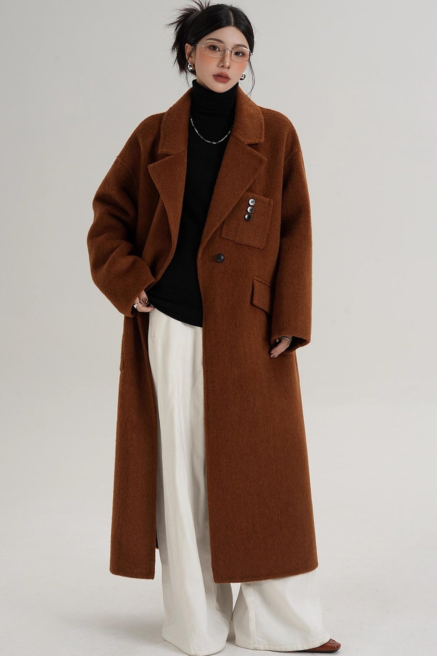 Pocket Design Wool Coat