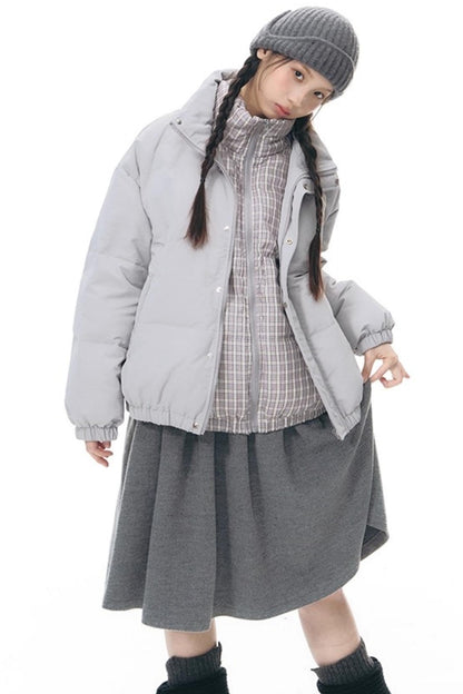 Knitted Scarf Collar Jacket Set-Up