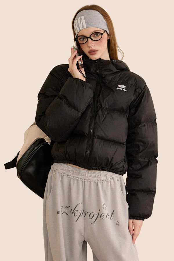 Short Thickened White Duck Down Jacket