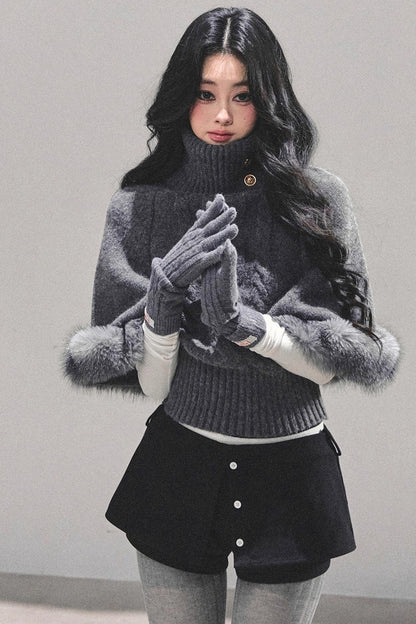 Black Autumn A-Line Shorts